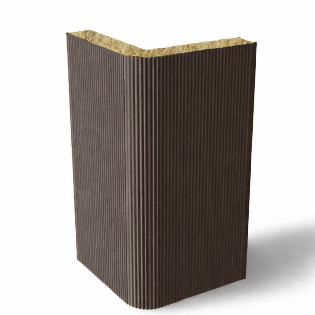 Угловая вертикальная панель МВ 10 мм RAL8017